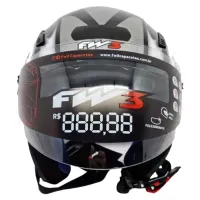 Capacete FW3  X Open Up Fox Grafite - Foto 3