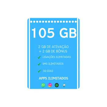 Pacote 105GBs Claro