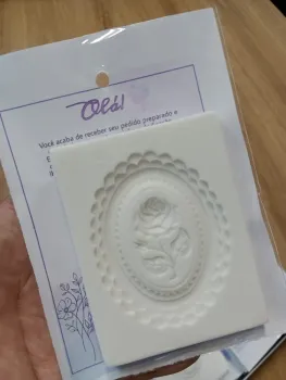 Molde de Silicone Galho Floral Rosa