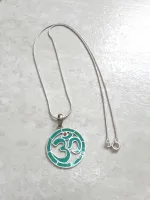Pingente OM & Cordão. Turquesa & Coral Vermelho - Foto 4