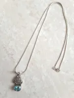 Pingente & Cordão Água Marinha - Foto 8