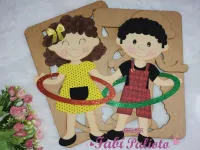 G1.502  Gabarito de Moldes em MDF Dança do Bambolê - Coleção Brincadeira de Criança - Foto 2