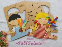 G1.503  Gabarito de Moldes em MDF Peteca e Catavento - Coleção Brincadeira de Criança