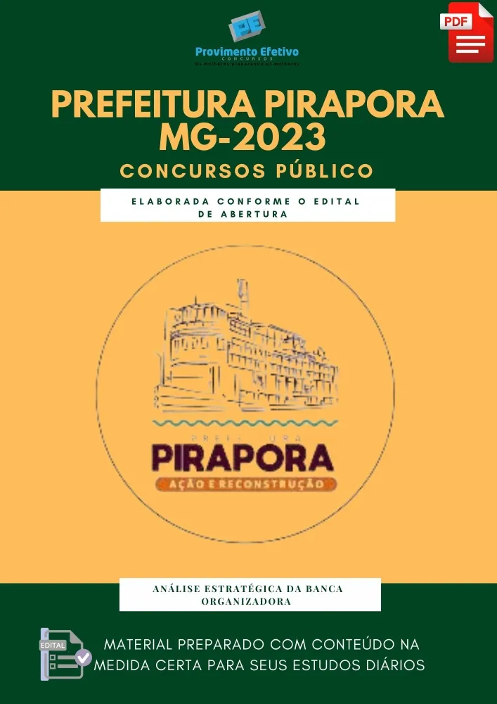 Apostila Pref. Pirapora MG Seleção 2023