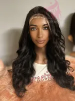 Promoção 60/65cm . versao soft Lace Front UltraHD humana AlBan cabelo brasileiro repartição  LivreBigPlus®. - Foto 6