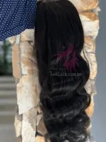 Promoção 60/65cm . versao soft Lace Front UltraHD humana AlBan cabelo brasileiro repartição  LivreBigPlus®. - Foto 12