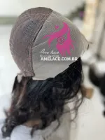 Promoção 60/65cm . versao soft Lace Front UltraHD humana AlBan cabelo brasileiro repartição  LivreBigPlus®. - Foto 13