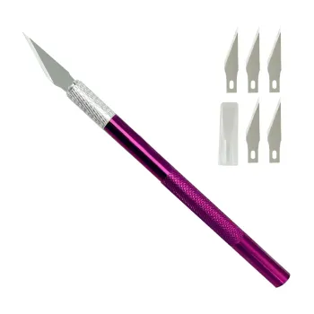  ESTILETE DE PRECISÃO BISTURI PARA ARTESANATO 5 LÂMINAS 