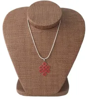 Pingente & Cordão Vajra Tibetano. Coral vermelho - Foto 4