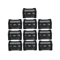 Caixa Plástica Gruplast Horti Frutti Preta 20kg ,50 Litros- Kit 10 Unidades