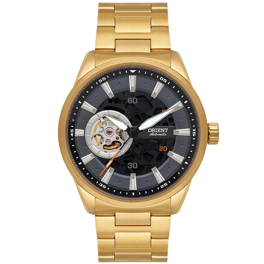 RELÓGIO ORIENT AUTOMÁTICO MASCULINO CLÁSSICO NH7GG001 DOURADO