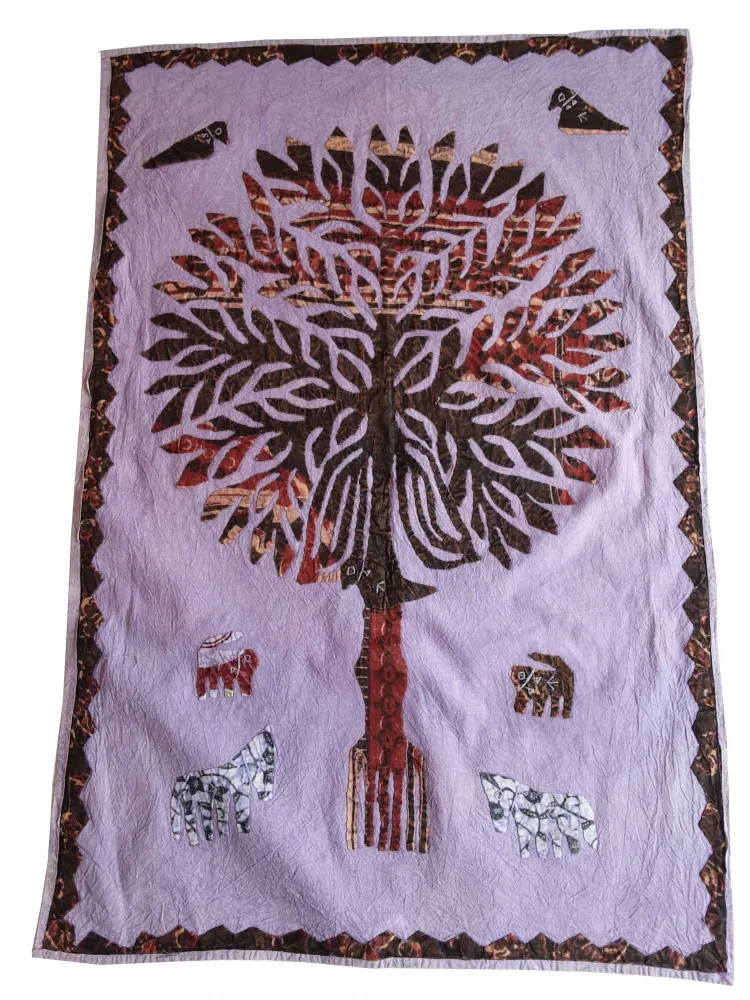 ESGOTADO! Tapeçaria Pano Bordado Artesanal Árvore da Vida. Rajastão 2 Modelos