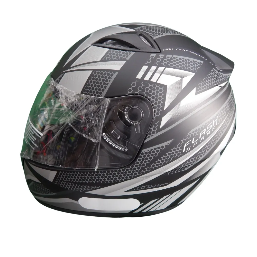  Capacete Ebf Spark Flash Preto Fosco Cinza