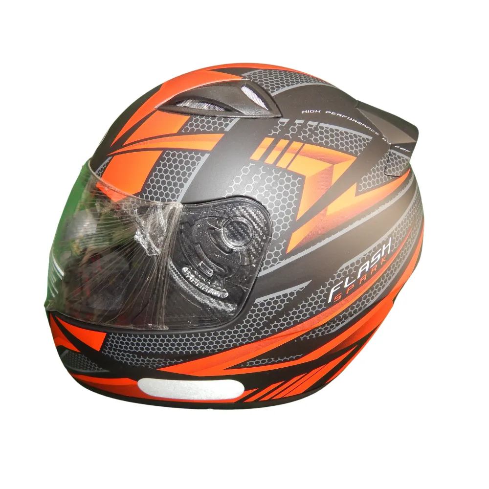 Capacete Ebf Spark Flash Preto Fosco Vermelho Imagem