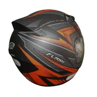 Capacete Ebf Spark Flash Preto Fosco Vermelho - Foto 3