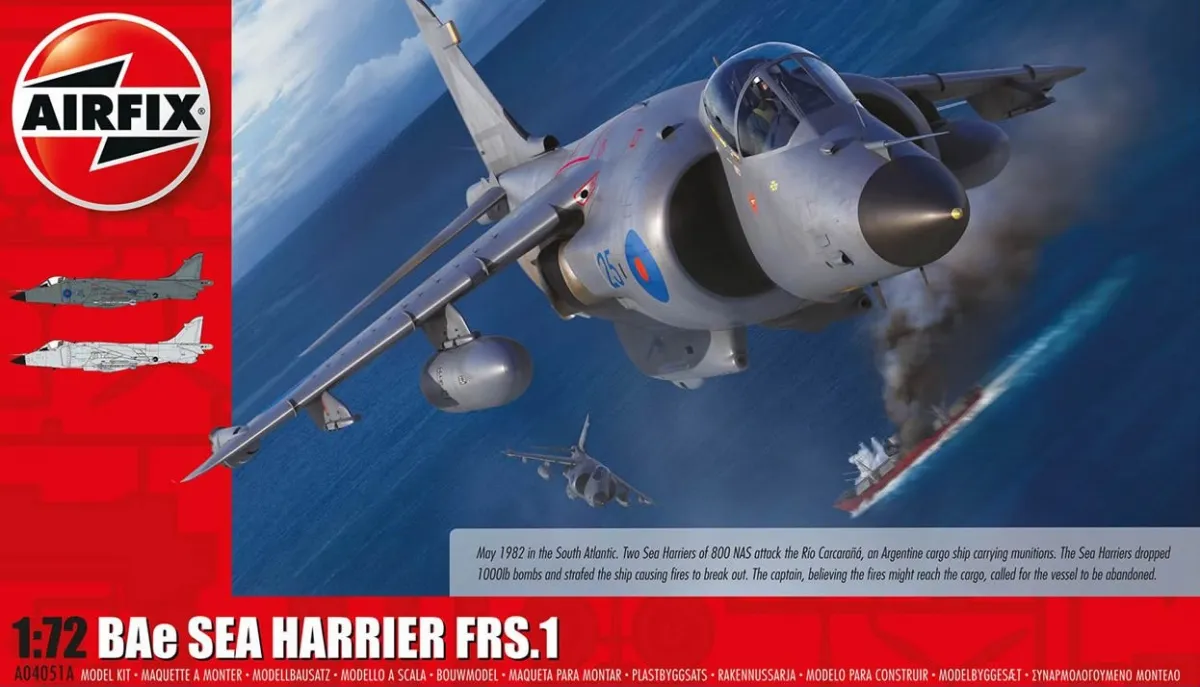 Avião Sea Harrier FRS.1 1/72 Kit Airfix Plastimodelismo