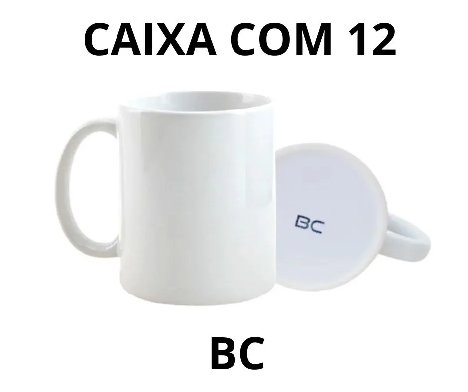 12 CANECA PARA SUBLIMAÇÃO  MARCA BC QUALIDADE SUPER PREMIUM AAA 325 ml