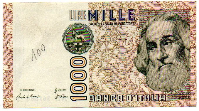 Itália - 1000 Lire - Cédula Estrangeira - UTG