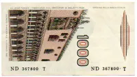 Itália - 1000 Lire - Cédula Estrangeira - UTG - Foto 2