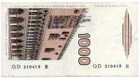 Itália - 1000 Lire - Cédula Estrangeira - MBC/Sob - Foto 2
