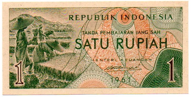 Indonésia - 1 Rupiah - Cédula Estrangeira - Fe