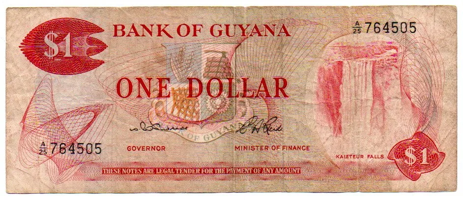 Guiana - 1 Dollar - Cédula Estrangeira - MBC