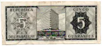 Paraguai - 5 Guaraníes - Cédula Estrangeira - MBC - Foto 2