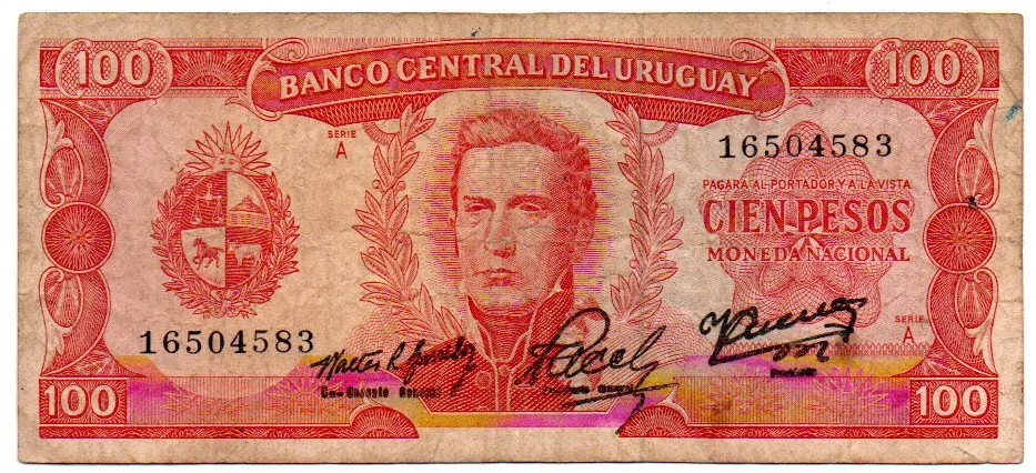 Uruguai - 100 Pesos - Cédula Estrangeira - BC