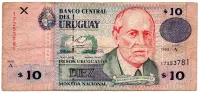Uruguai - 100 Pesos Uruguayos - Cédula Estrangeira - MBC
