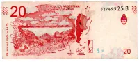 Argentina - 20 Pesos - Cédula Estrangeira - MBC - Foto 2