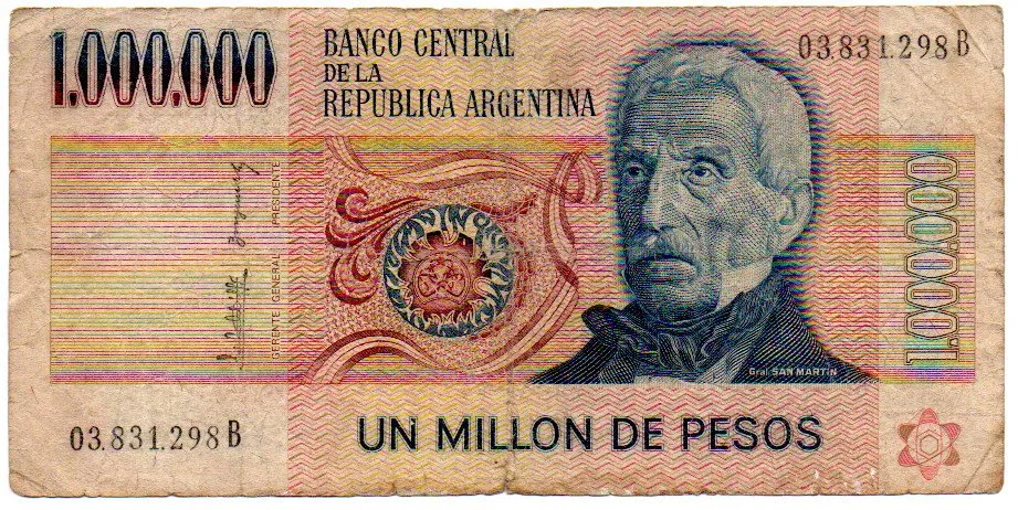 Argentina - 1000000 Pesos - Cédula Estrangeira - BC