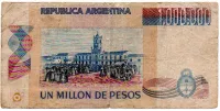 Argentina - 1000000 Pesos - Cédula Estrangeira - BC - Foto 2