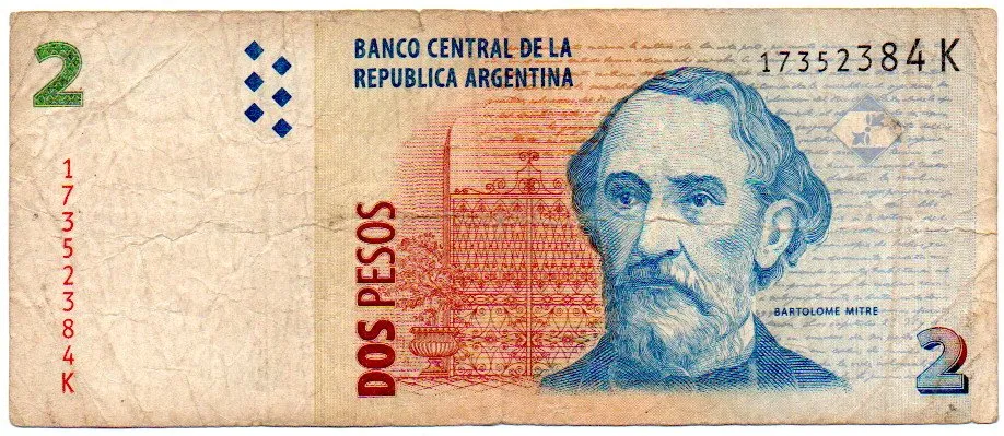 Argentina - 2 Pesos - Cédula Estrangeira - BC