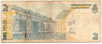 Argentina - 2 Pesos - Cédula Estrangeira - BC - Foto 2