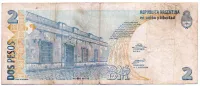 Argentina - 2 Pesos - Cédula Estrangeira - MBC - Foto 2