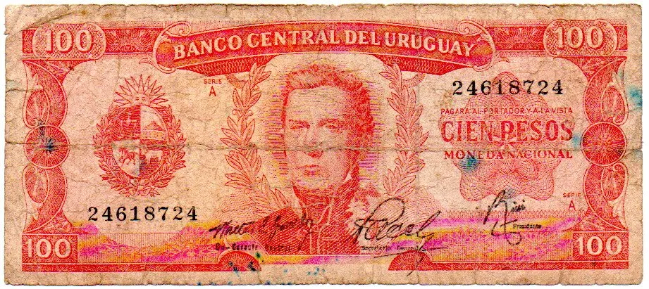 Uruguai - 100 Pesos - Cédula Estrangeira - UTG