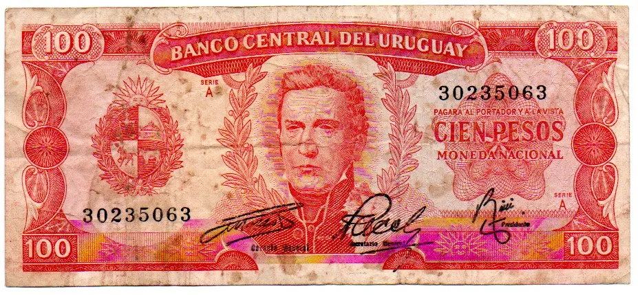Uruguai - 100 Pesos - Cédula Estrangeira - BC