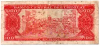 Uruguai - 100 Pesos - Cédula Estrangeira - BC - Foto 2