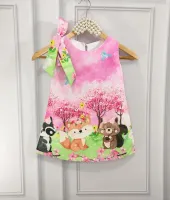  Vestido Trapézio Bosque PrintIX