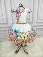 Vestido Borboletas Colors Gold PrintIX