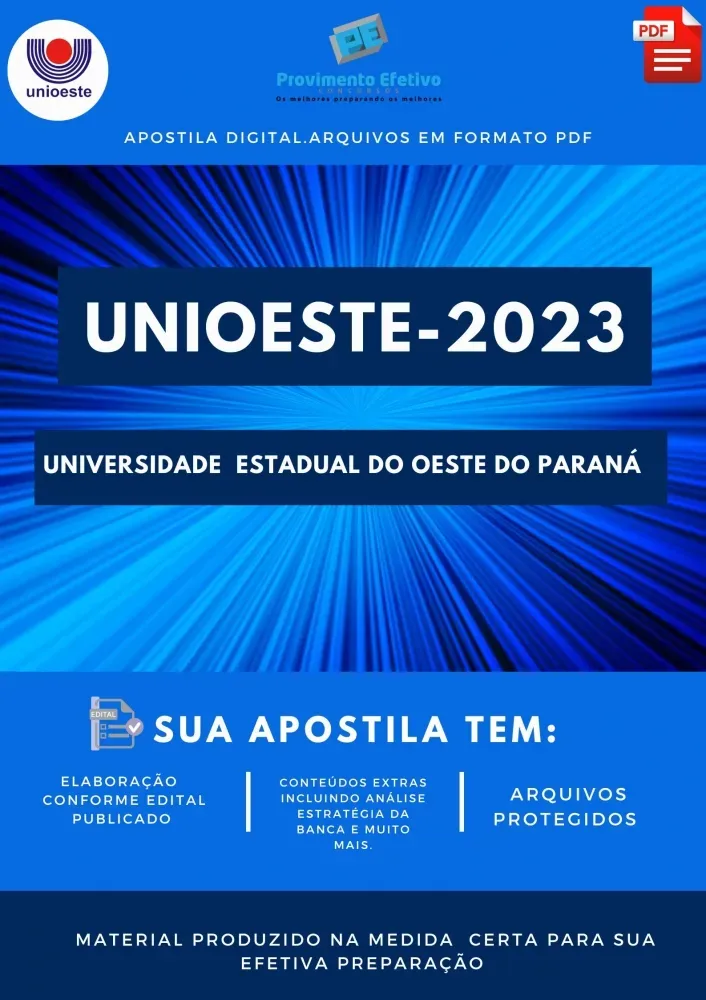 Apostila UNIOESTE PR Técnico Laboratório Mecânica 2023 Imagem