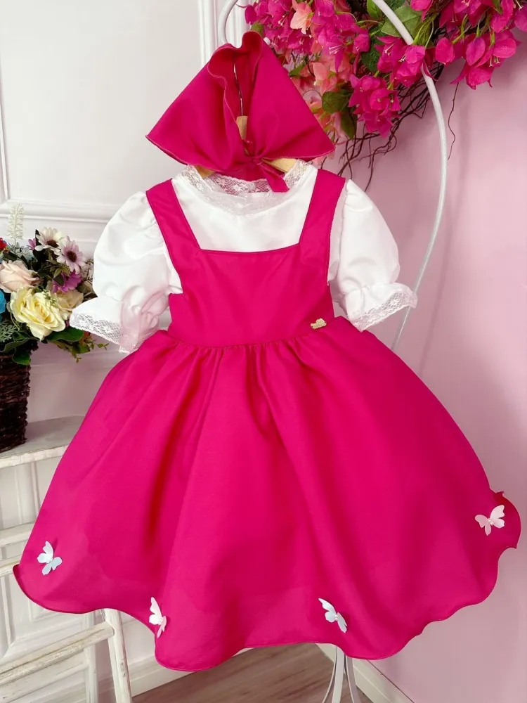 Vestido Pink com capuz