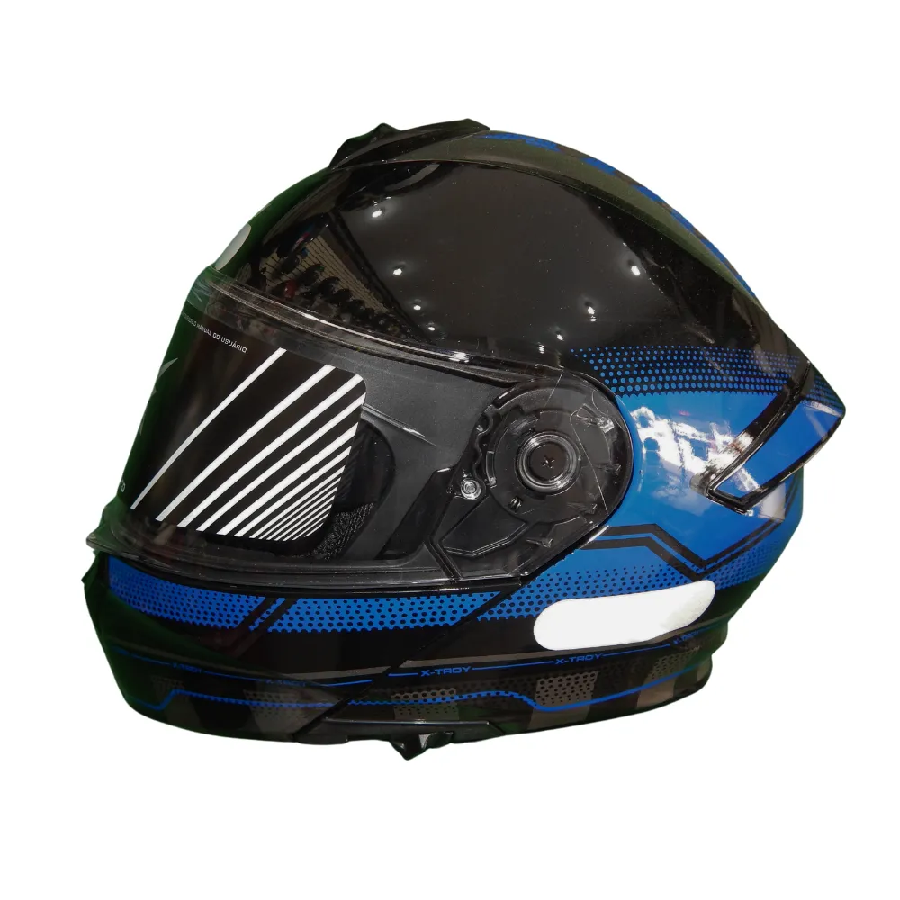 Capacete Ebf Xtroy GTR Articulado Preto Azul Imagem