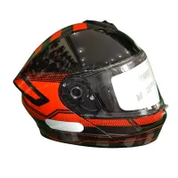 Capacete Ebf Xtroy GTR Articulado Preto Vermelho - Foto 4