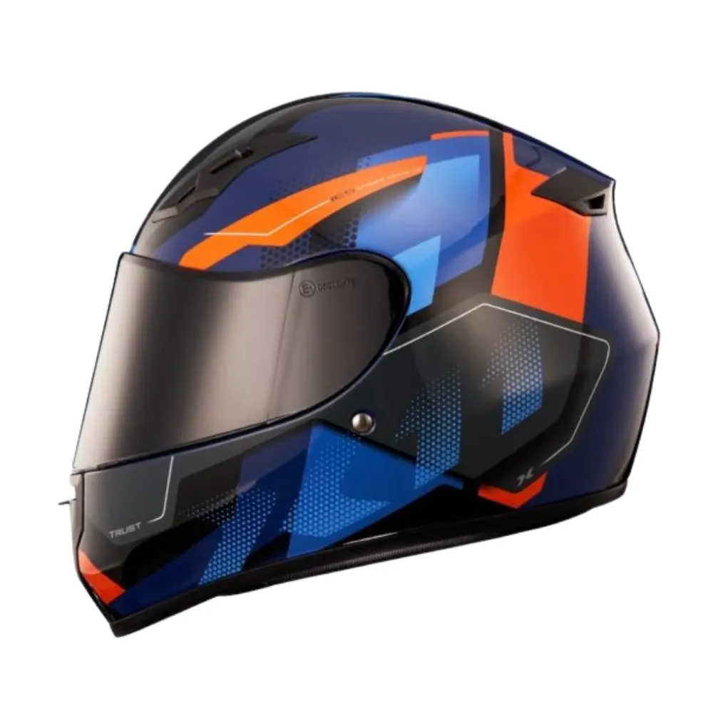 Capacete X 11 Trust Pro Transit Azul Laranja