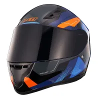 Capacete X 11 Trust Pro Transit Azul Laranja - Foto 2