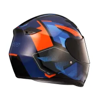 Capacete X 11 Trust Pro Transit Azul Laranja - Foto 3