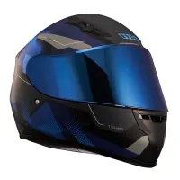 Capacete X 11 Trust Pro Transit Chumbo Azul - Foto 3