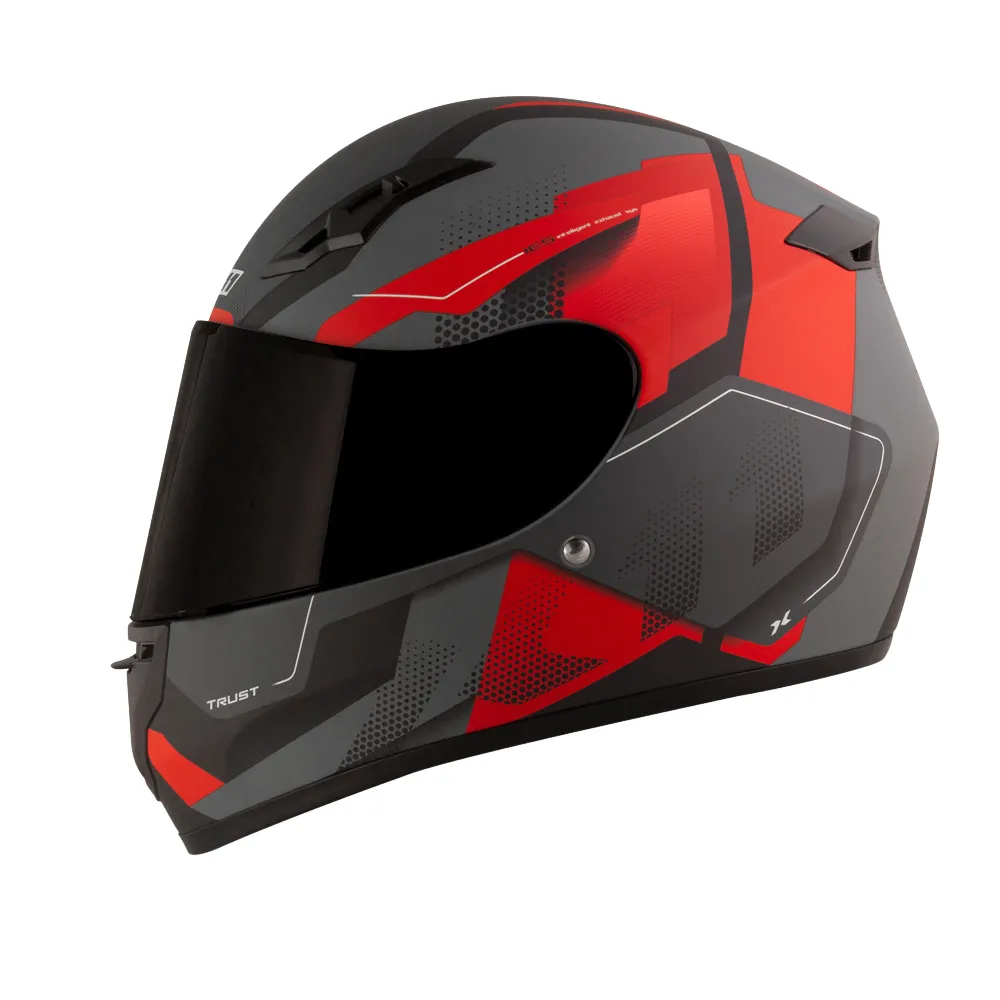 Capacete X 11 Trust Pro Transit Cinza Vermelho