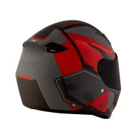 Capacete X 11 Trust Pro Transit Cinza Vermelho - Foto 2